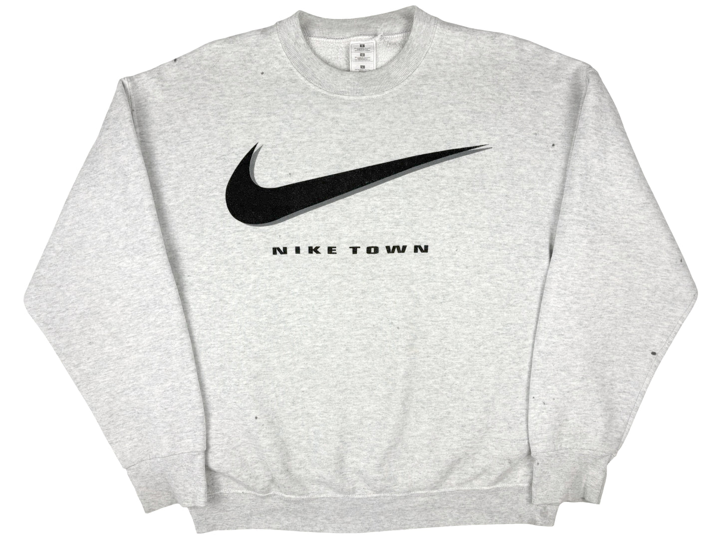 Vintage Nike Town Grey Sweatshirt y2k 90s Store Shoes Sneakers Streetwear