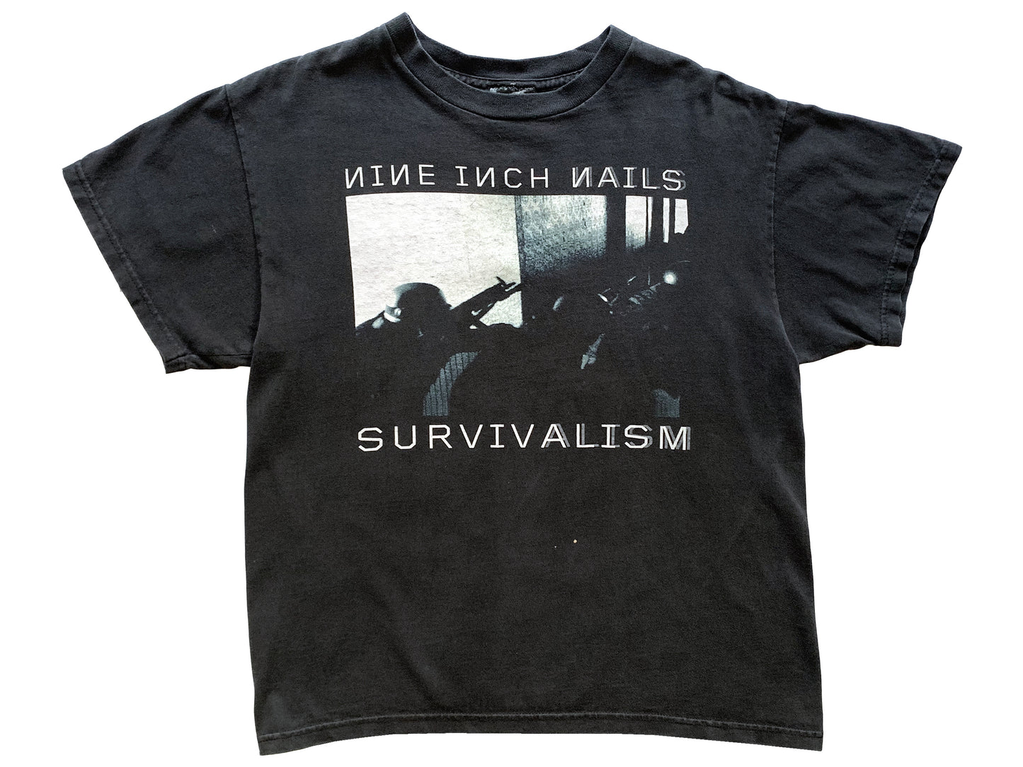 Vintage Nine Inch Nails 'Survivalism' Black T-Shirt 90s y2k Trent Reznor