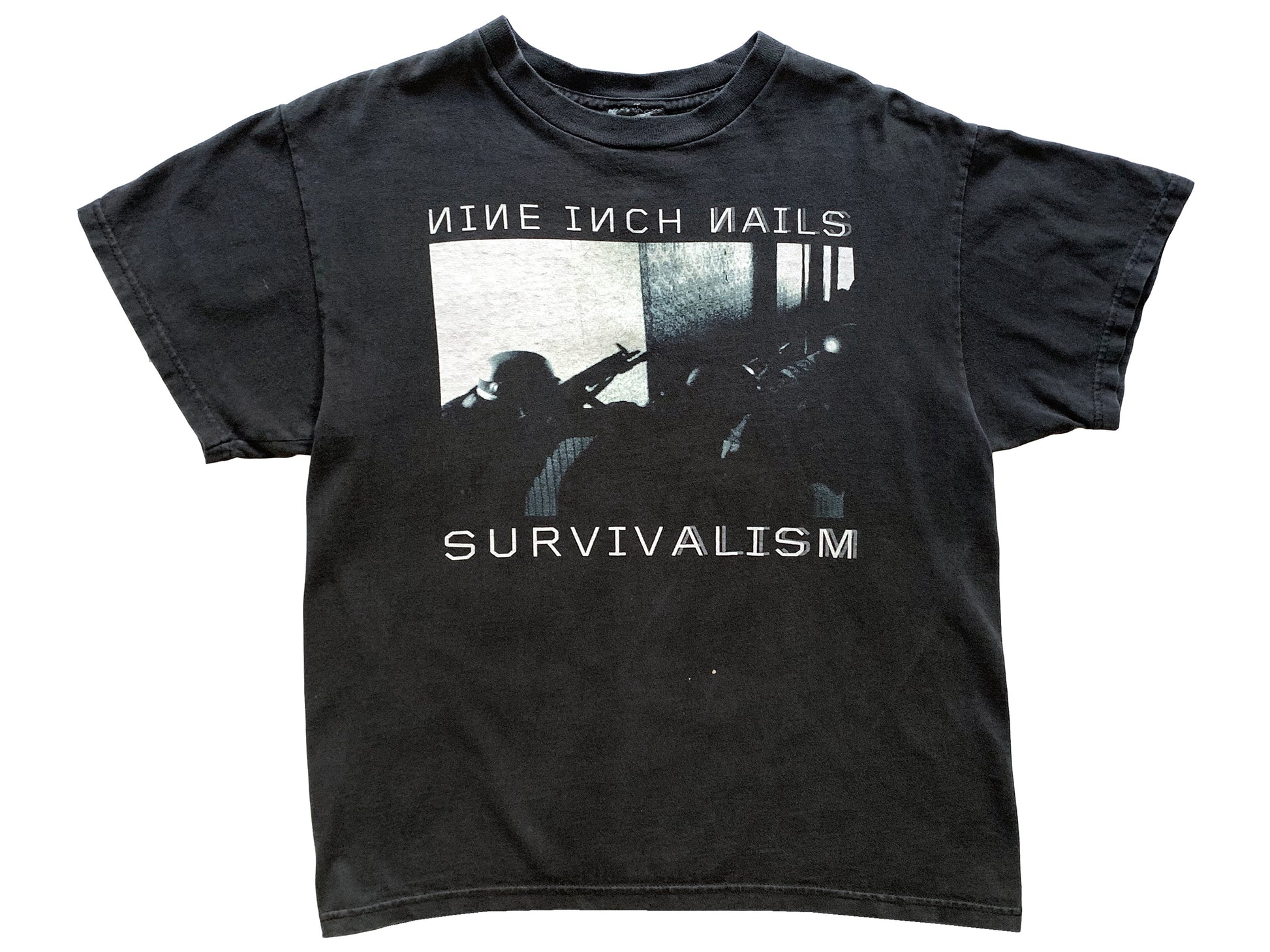 Vintage Nine Inch Nails 'Survivalism' Black T-Shirt 90s y2k Trent Reznor
