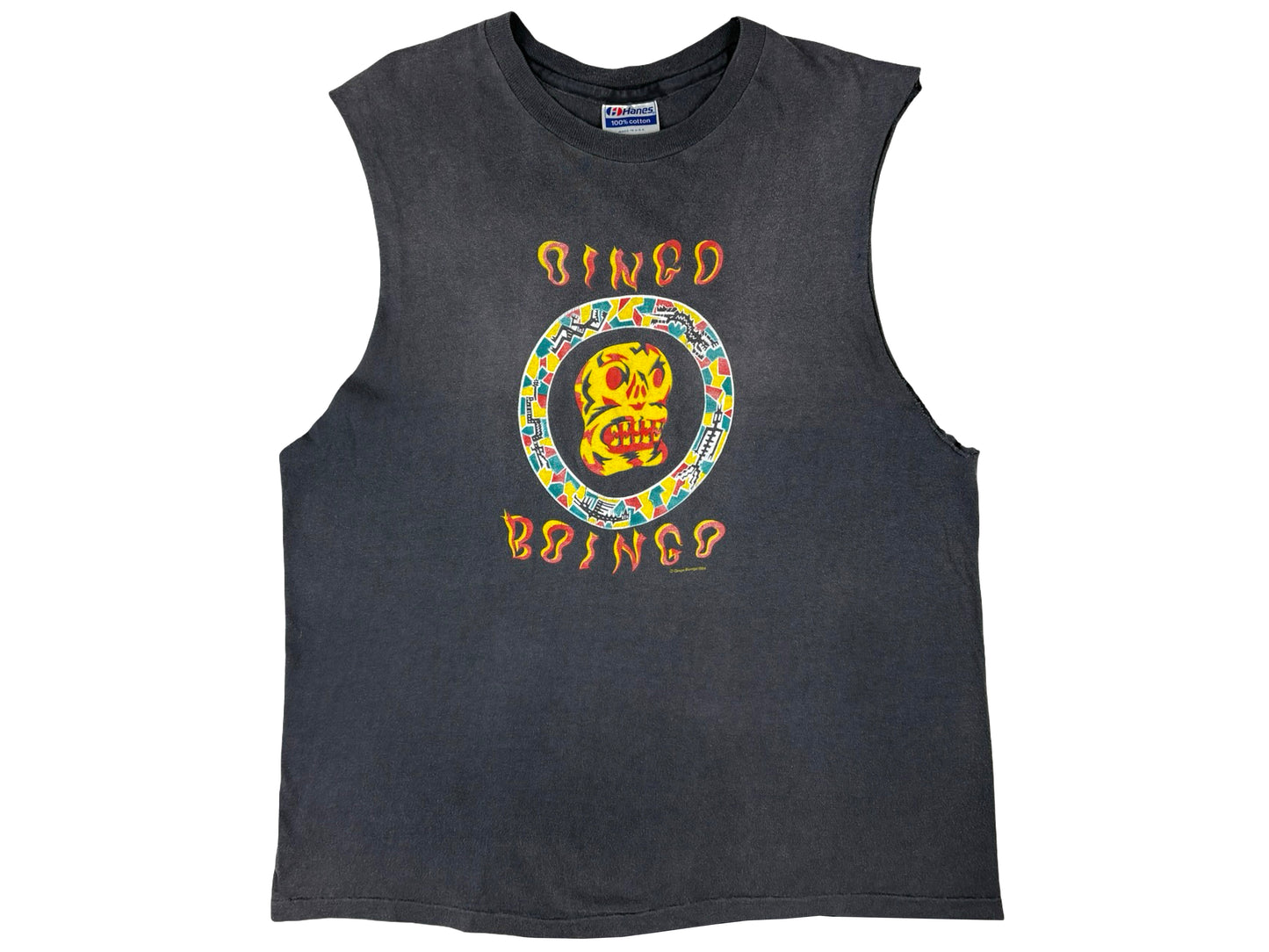 Vintage Oingo Boingo Sleeveless Black T-Shirt 80s Danny Elfman Rock n Roll Band