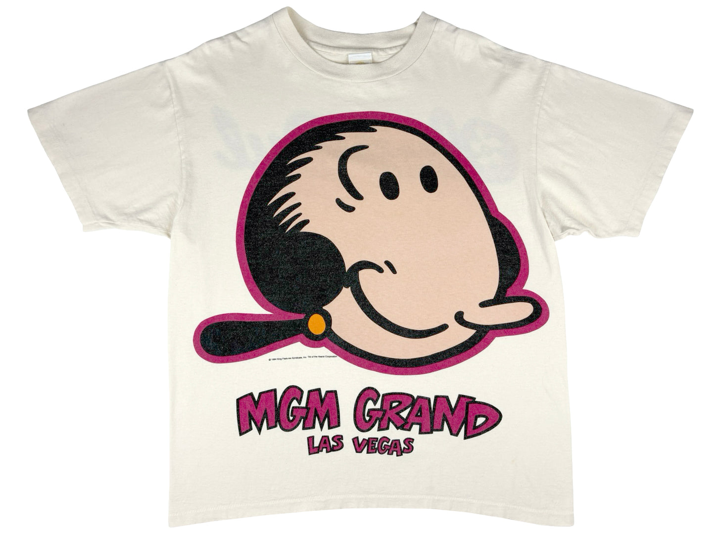 Vintage Olive Oyl MGM Grand Las Vegas Popeye T-Shirt Cartoon 90s