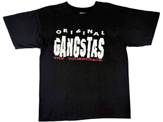 Vintage Original Gangstas Movie Soundtrack Black T-Shirt 90s Rap Tees Geto Boys Mobb Deep Ice T