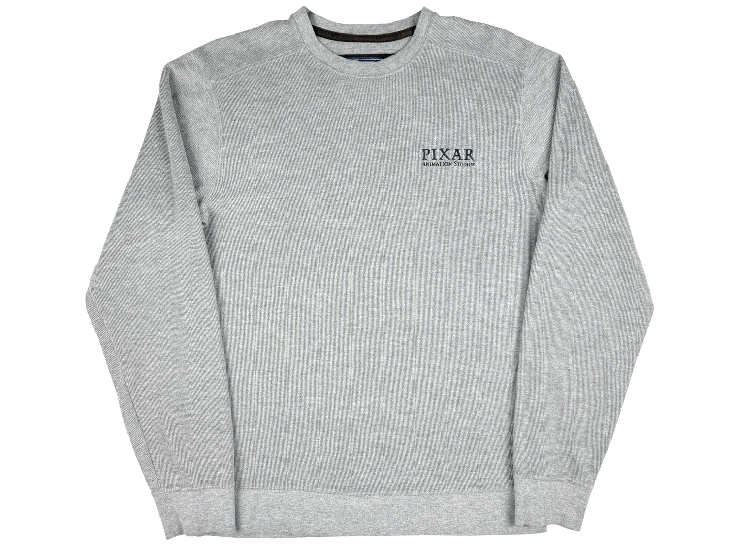 Vintage PIxar Animation Studios Grey Embroidered L/S Shirt 90s y2k Cartoon Animated movie