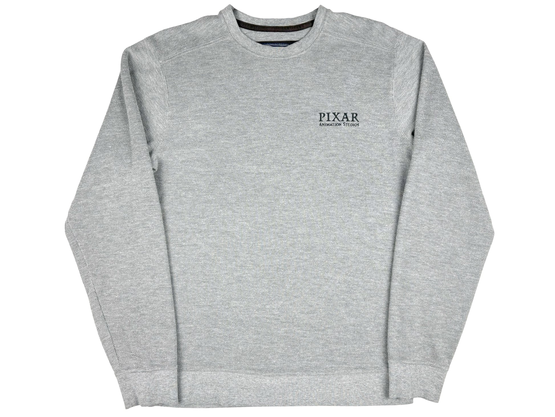 Vintage PIxar Animation Studios Grey Embroidered L/S Shirt 90s y2k Cartoon Animated movie