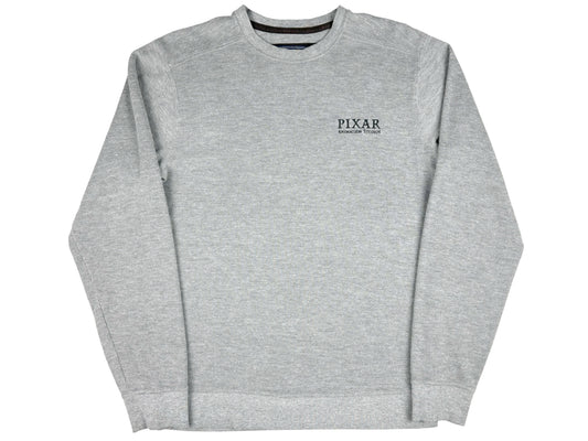 Vintage PIxar Animation Studios Grey Embroidered L/S Shirt 90s y2k Cartoon Animated movie