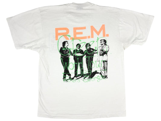 Vintage R.E.M. 'Green' 1989 Tour White T-Shirt 80s