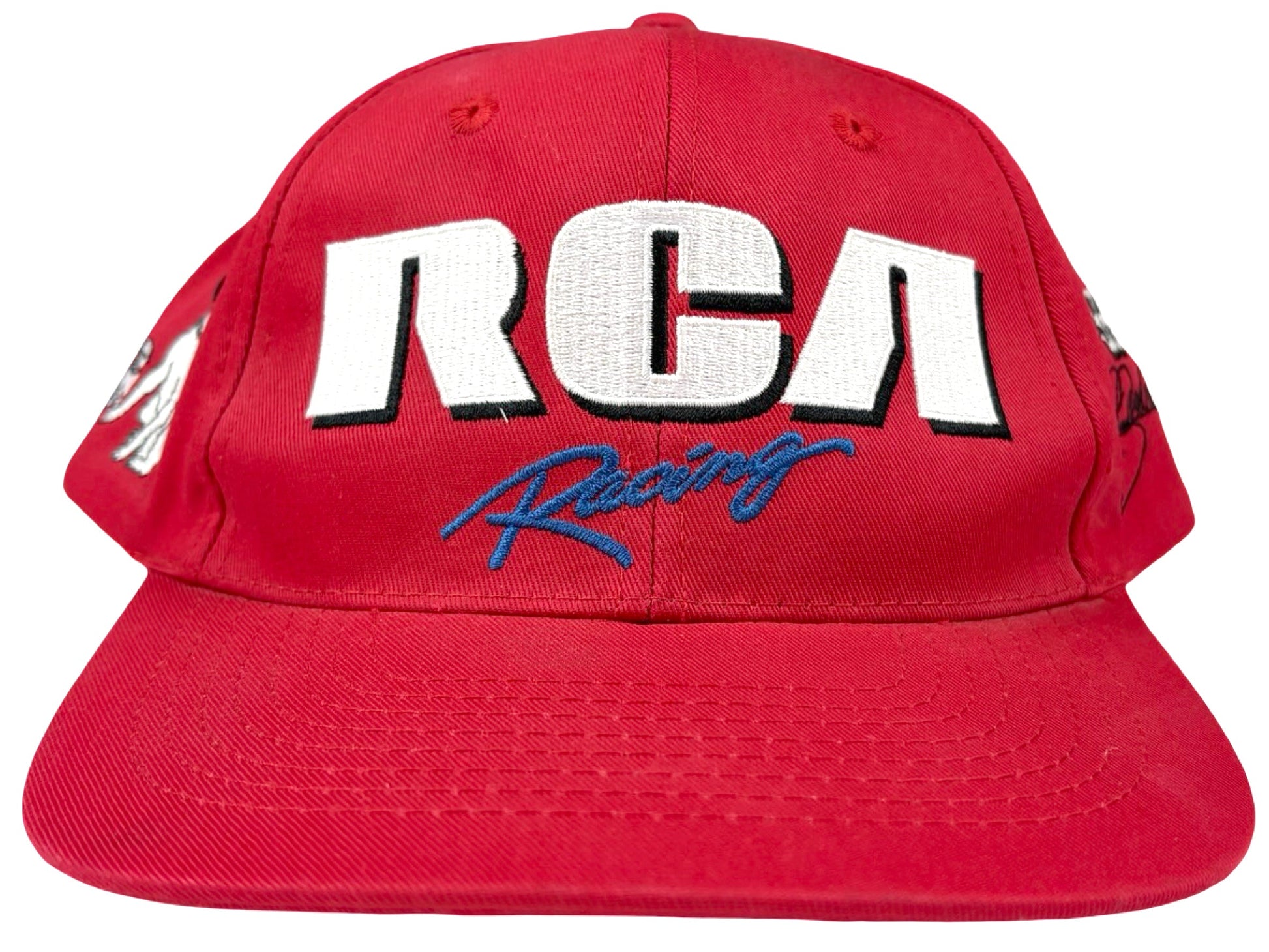 Vintage RCA Racing Nascar Embroidered Red Hat 90s Winston Cup Car Auto Race 