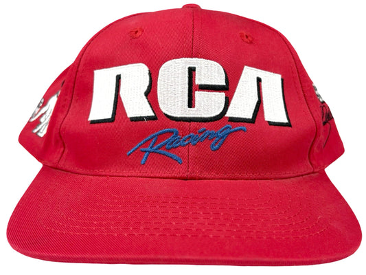 Vintage RCA Racing Nascar Embroidered Red Hat 90s Winston Cup Car Auto Race 