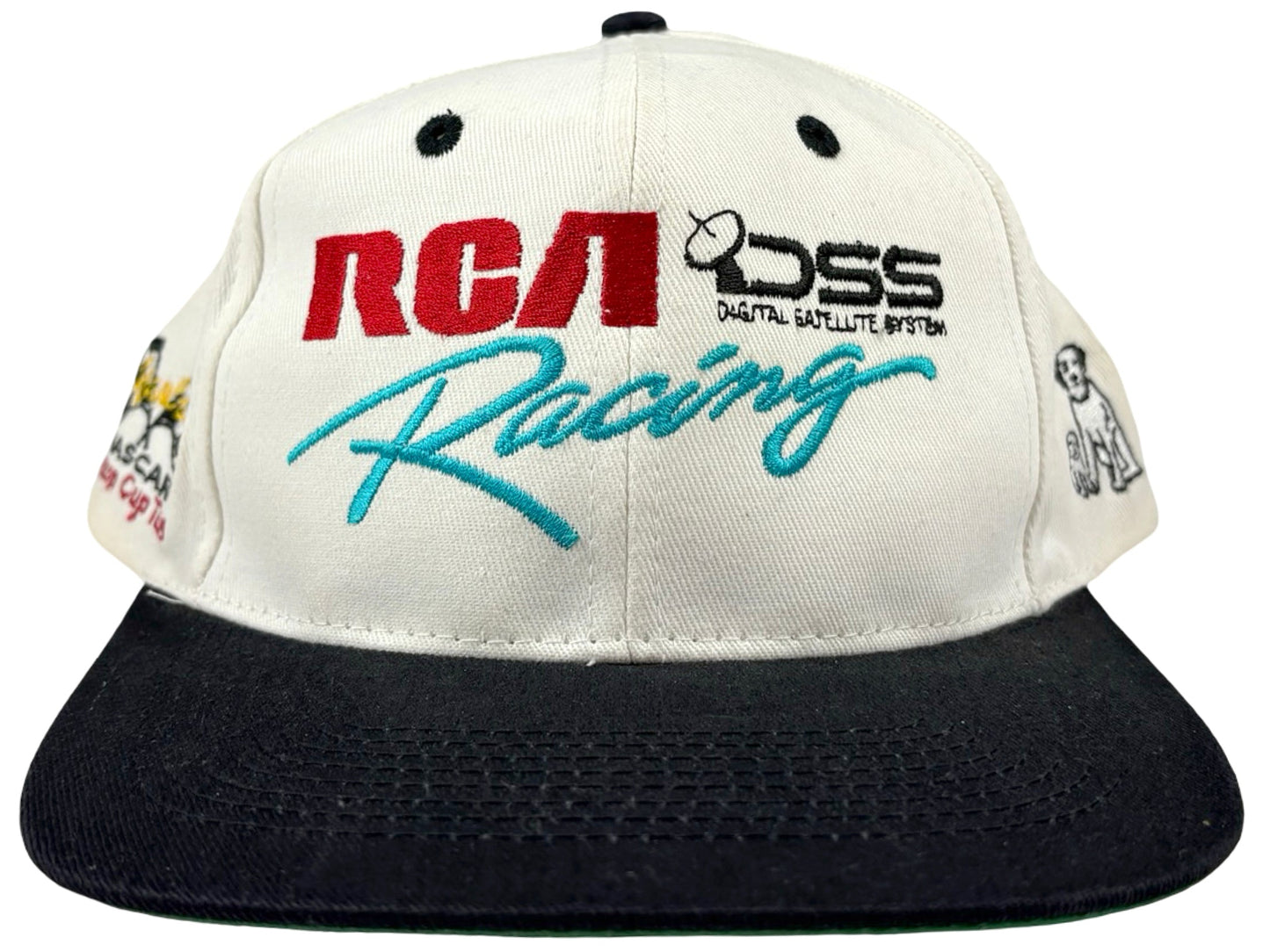 Vintage RCA Racing Nascar White Hat 90s y2k DSS Car race Racing Winston Cup