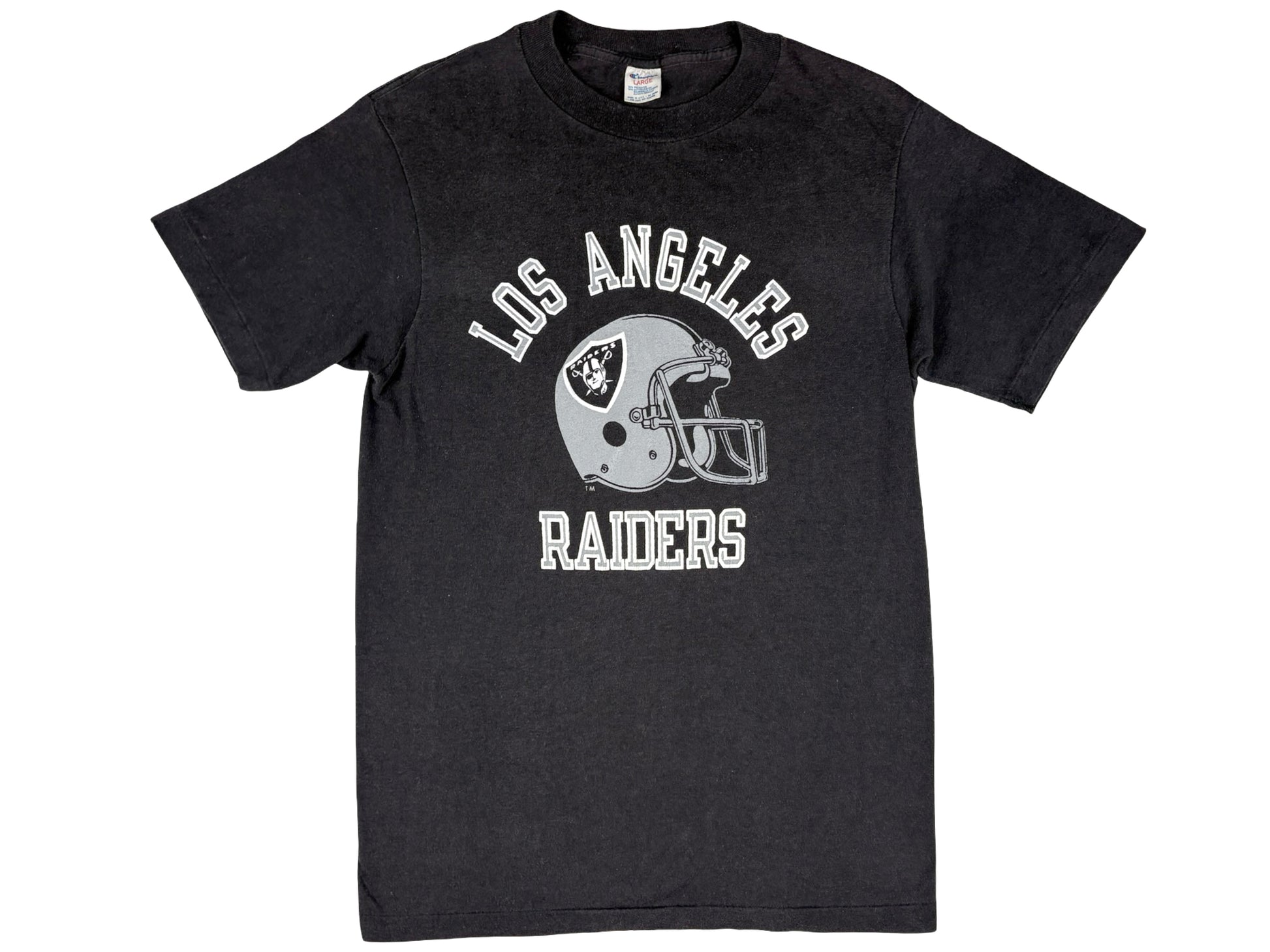 Vintage Raiders Los Angeles Champion Black T-Shirt Las Vegas Oakland Football NFL
