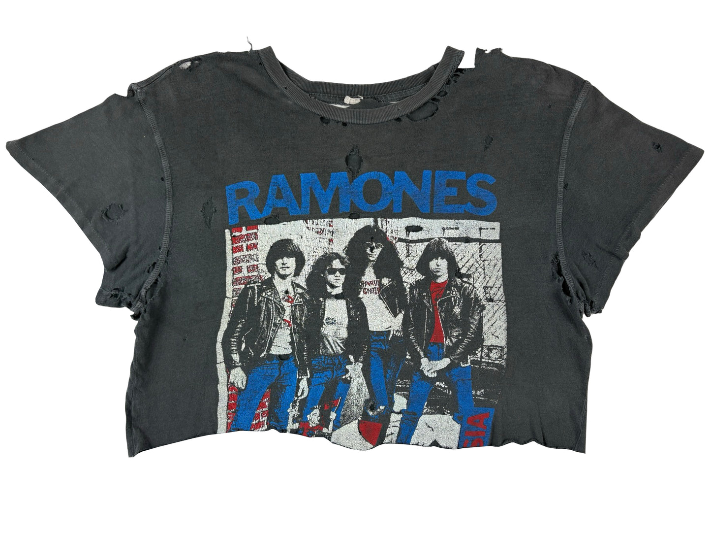 Vintage Ramones Chopped Black T-Shirt Punk Rock 80s 90s NYC New York City