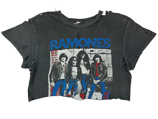 Vintage Ramones Chopped Black T-Shirt Punk Rock 80s 90s NYC New York City