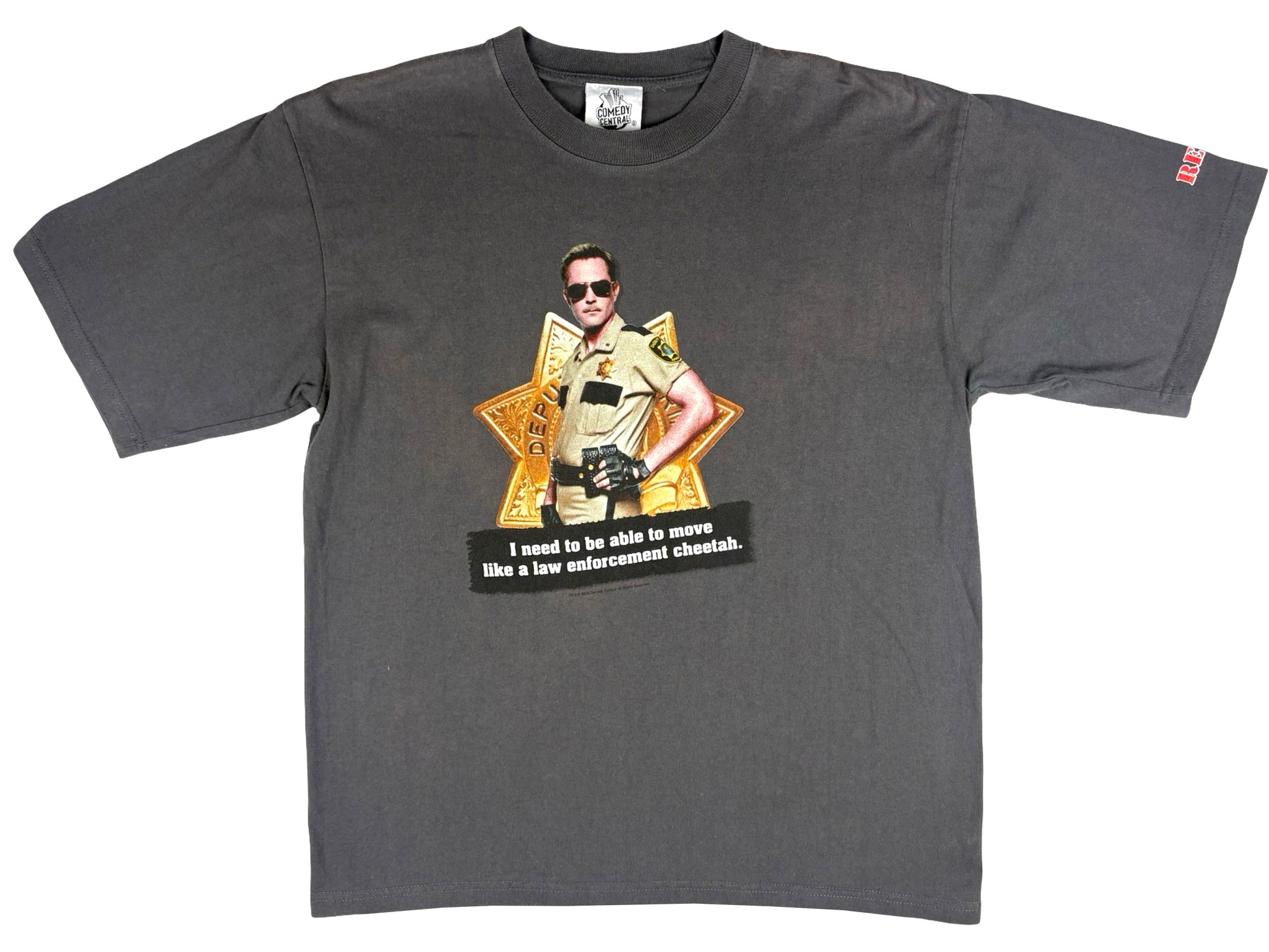 Vintage Reno 911 Lieutenant Jim Dangle T-Shirt y2k Comedy Central TV SHow Thomas Lennon Boot Goofin