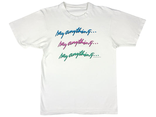 Vintage Say Anything White T-Shirt movie John Hughes Jkhn Cusack 80s