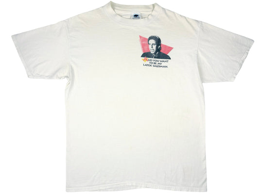 Vintage Seinfeld 'And You Want To Be My Latex Salesman' White T-Shirt 90s TV SHow Jerry Comedy