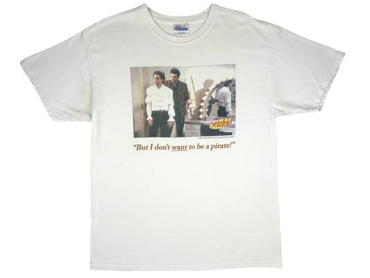 Vintage Seinfeld 'But I Don't Want To Be A Pirate' T-Shirt On DVD 90s y2k Jerry Kramer Comedy TV SHow