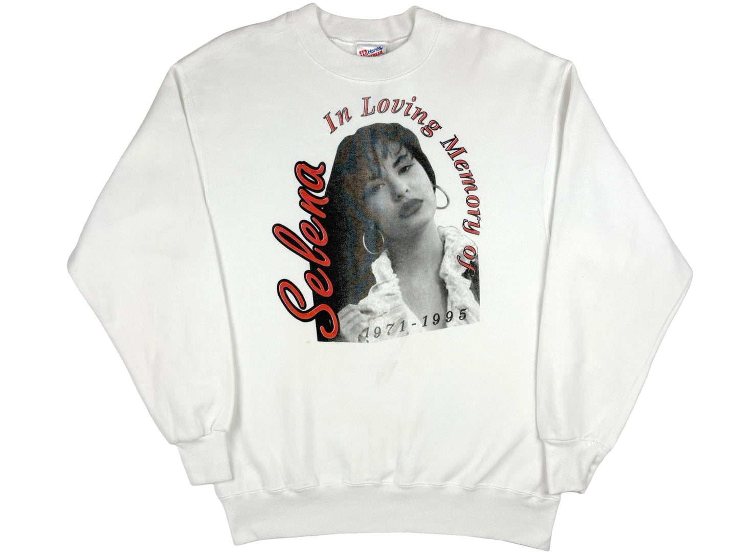 Vintage Selena Memorial White Sweatshirt 90s Singer