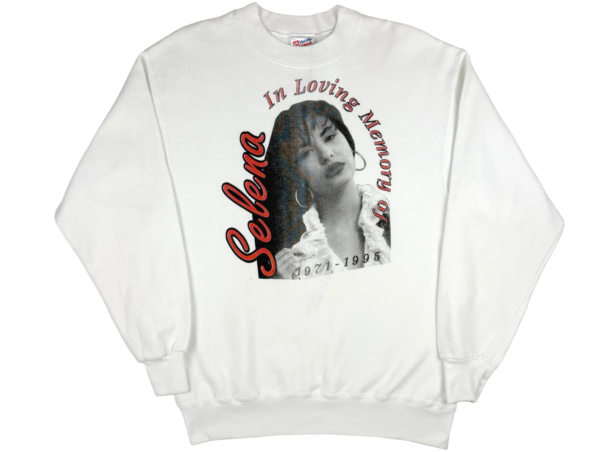 Vintage Selena Memorial White Sweatshirt 90s Singer