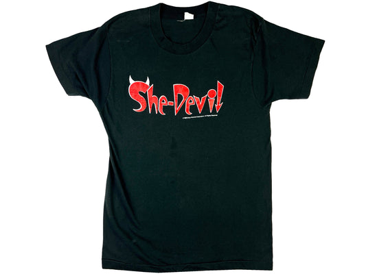Vintage She-Devil Movie Black T-Shirt 80s Comedy 