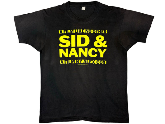 Vintage Sid & Nancy Movie Black T-Shirt 80s 90s Sex PIstols Johny Rotten