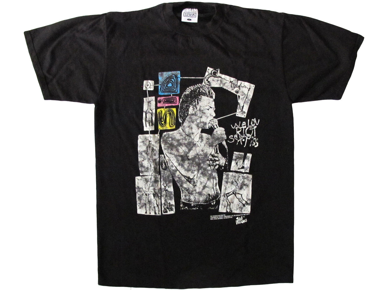 Vintage Sid Vicious Black T-Shirt Sex Pistols 90s Nice Man Punk Rock
