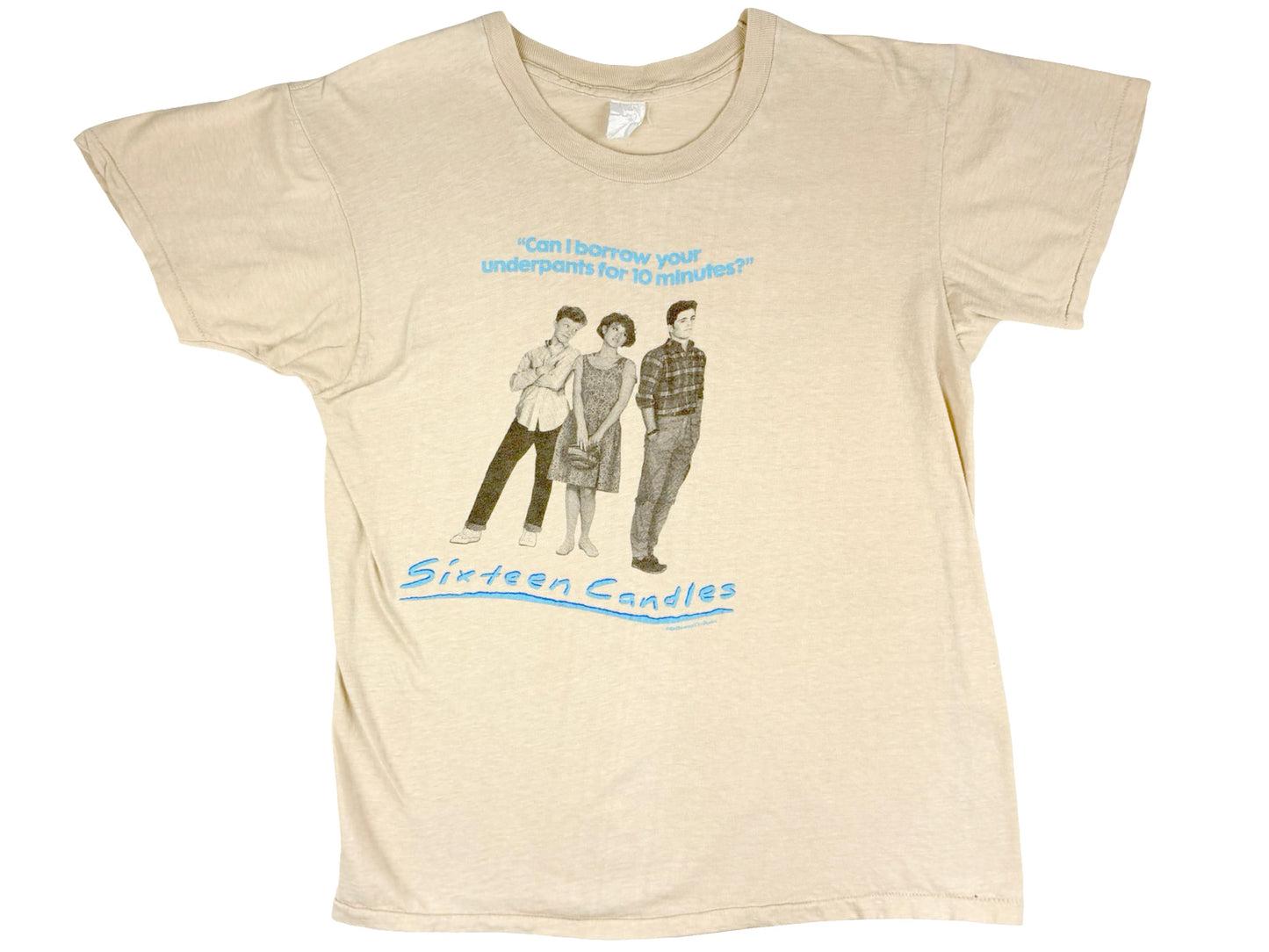 Vintage Sixteen Candles Movie Beige T-Shirt 90s ORM Com john HUghes