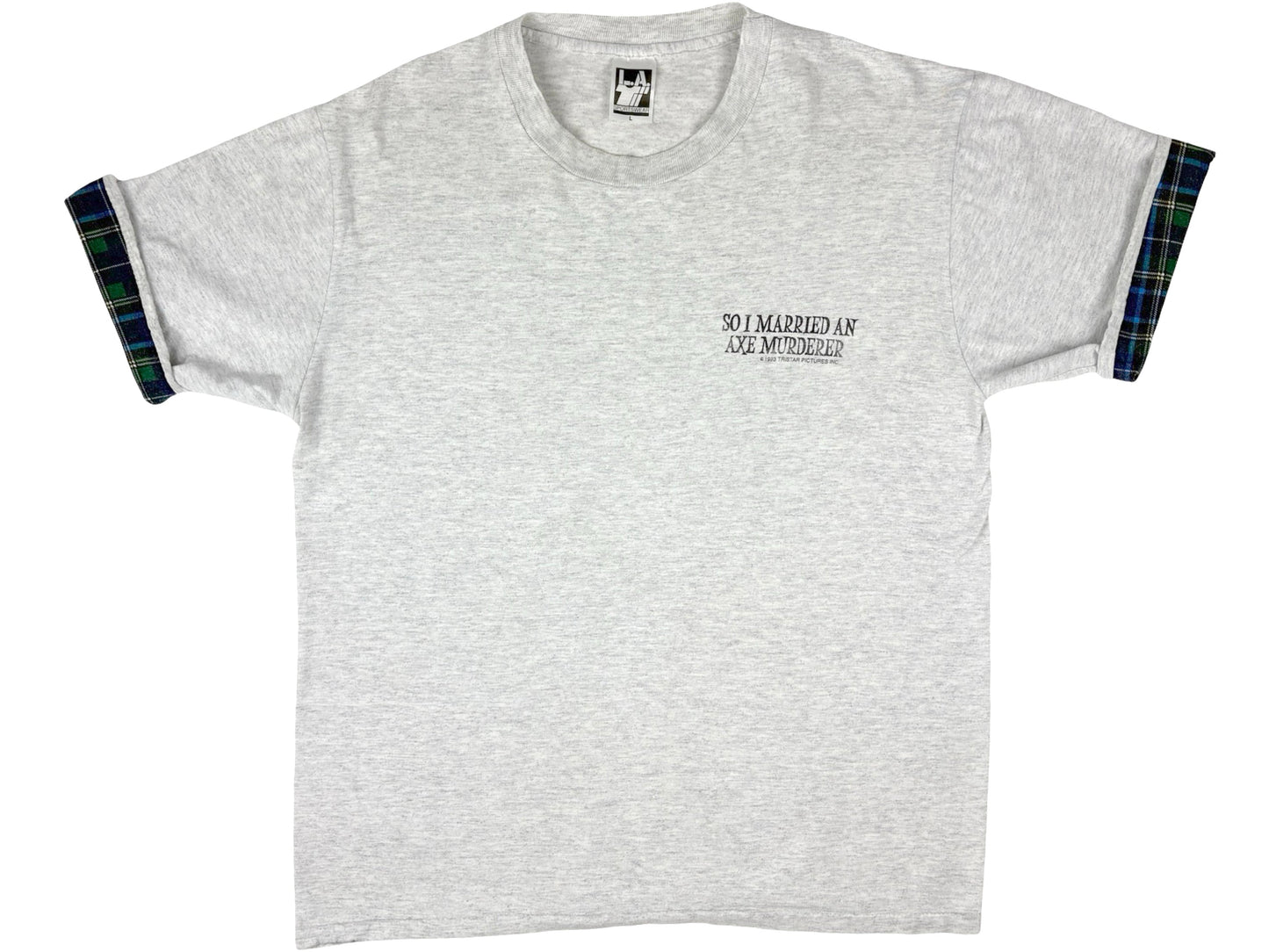 Vintage So I Married An Axe Murderer Movie Grey T-Shirt 90s Comedy Michael Meyers