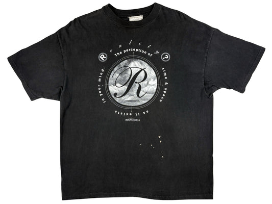 Vintage Socratees The Perception of Time and space as it exists in your mind black T-Shirt 90s philosophy