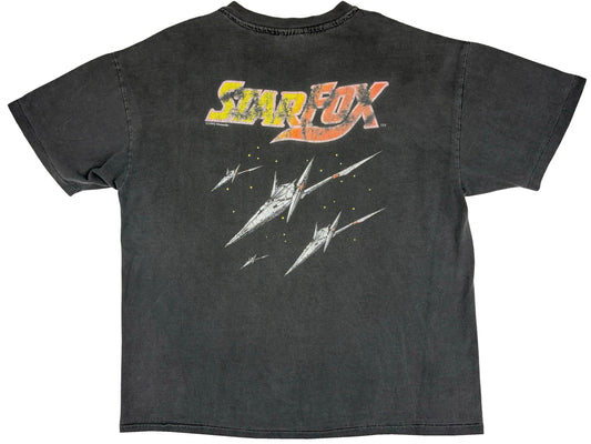 Vintage Star Fox x Super FX Nintendo Black T-Shirt SNES Super Nintendo Video game 90s