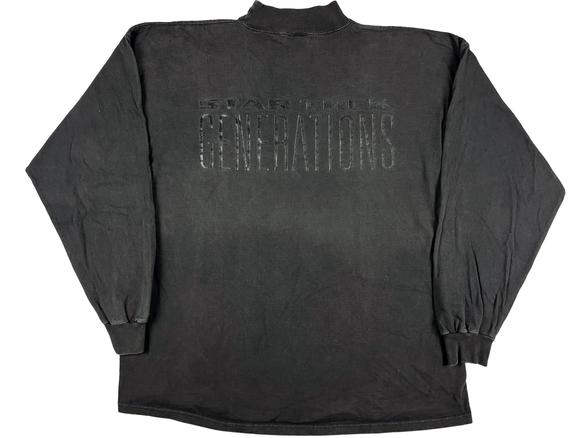 Vintage Star Trek 'Generations' Mock Neck Black L/S Shirt