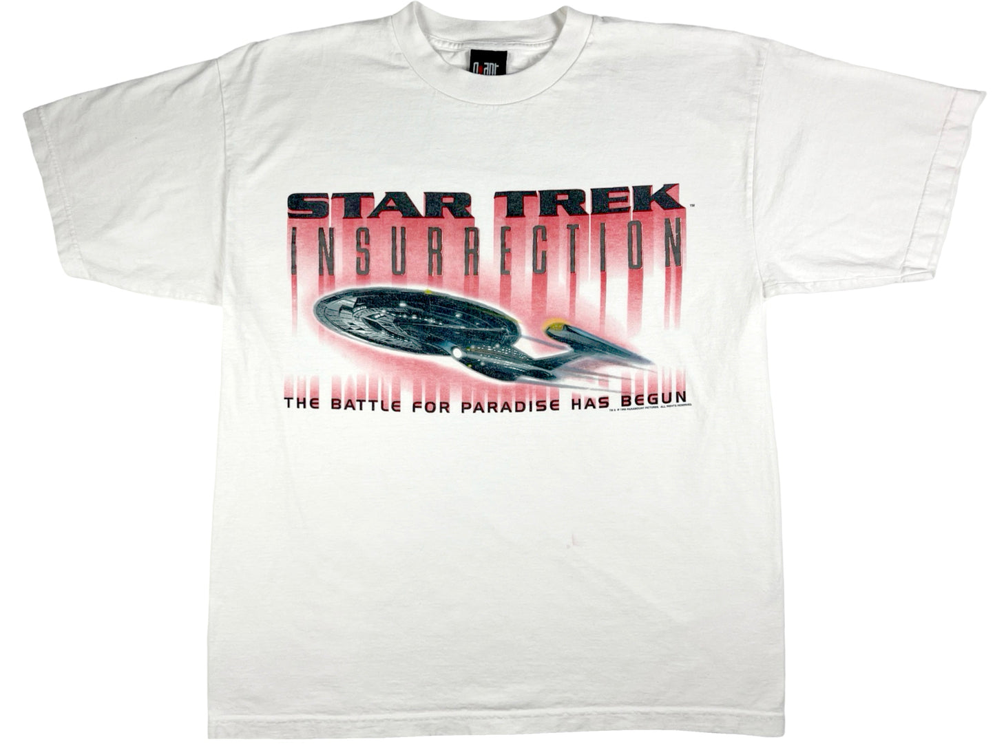 Vintage Star Trek 'Insurrection' White T-Shirt 90s Movie Sci-Fi Science Fiction