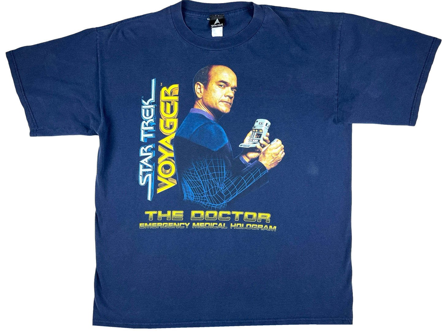 Vintage Star Trek 'Voyager' The Doctor Blue T-Shirt