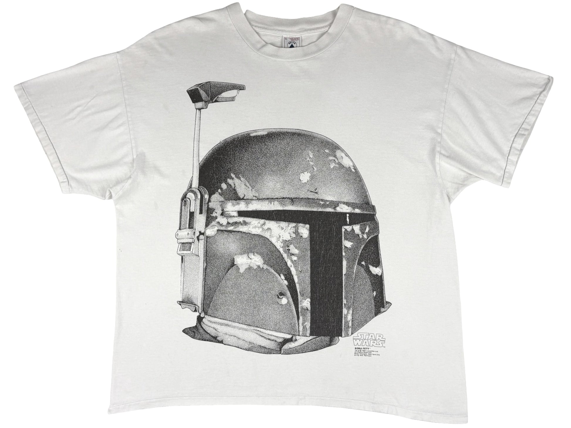 Vintage Star Wars Boba Fett White T-Shirt