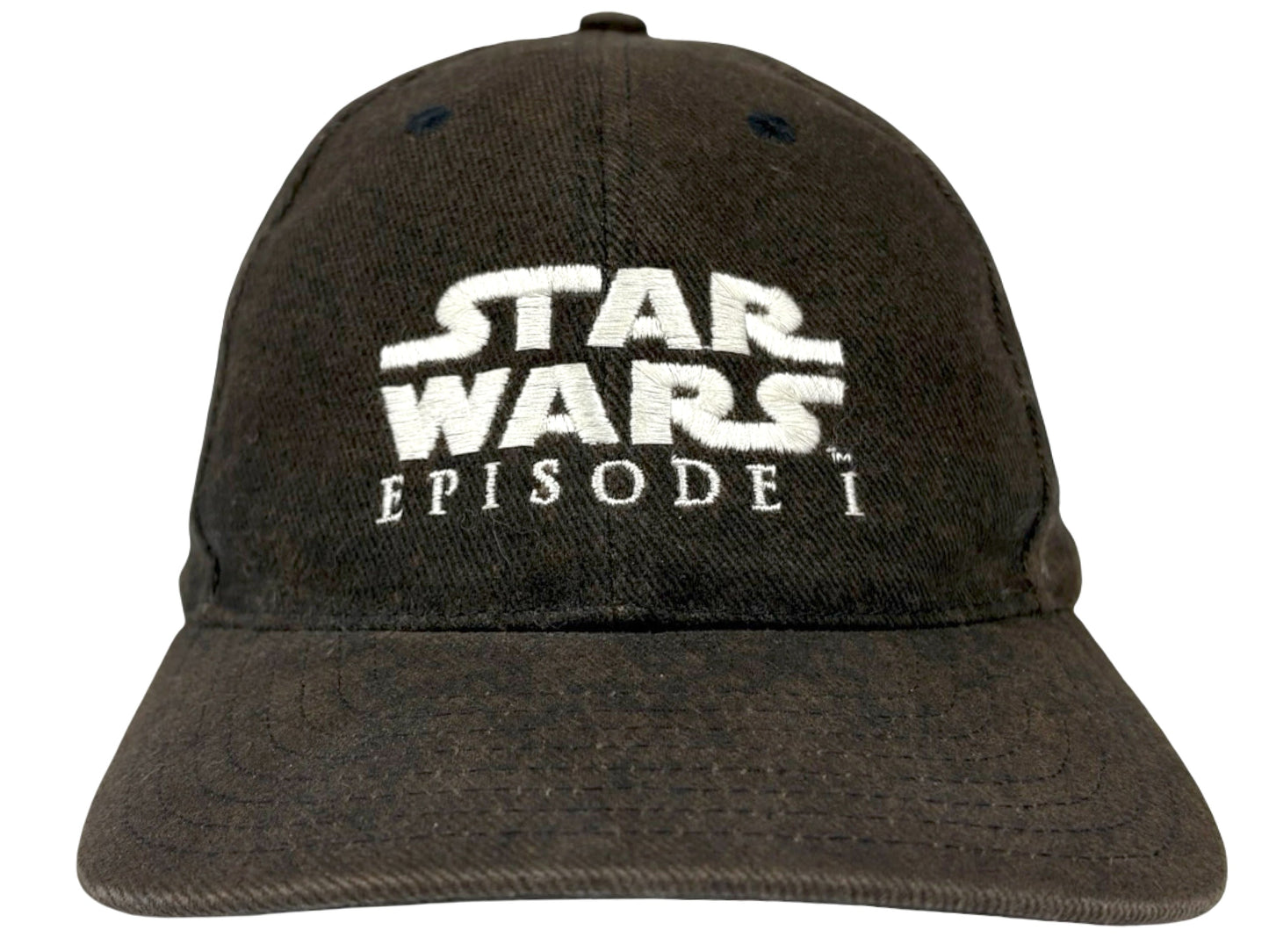 Vintage Star Wars Episode 1 Embroidered Strapback Black Hat 90s y2k Movie