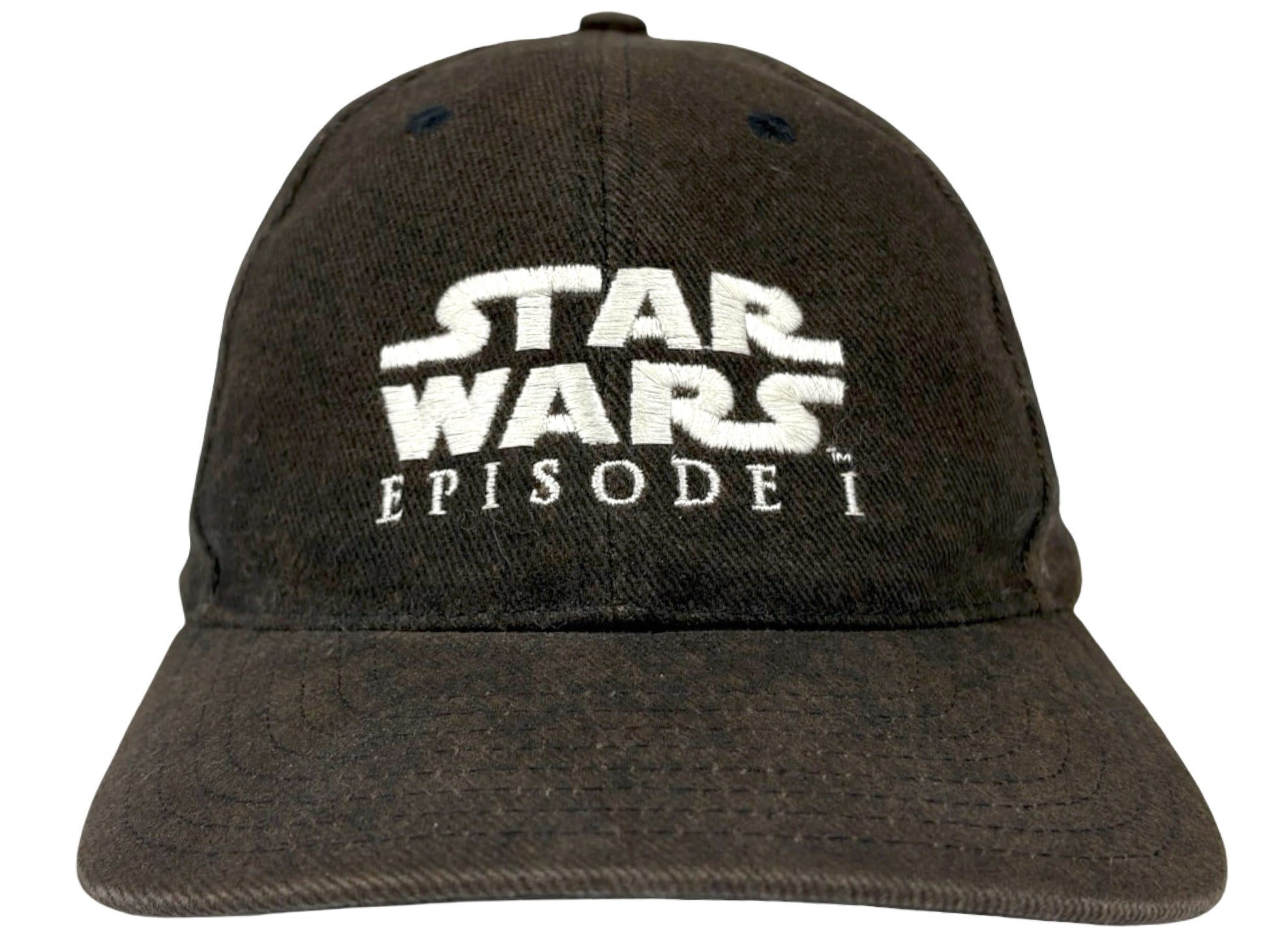 Vintage Star Wars Episode 1 Embroidered Strapback Black Hat 90s y2k Movie