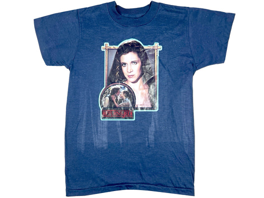 Vintage Star Wars Princess Leia Return of the Jedi Movie Blue T-Shirt