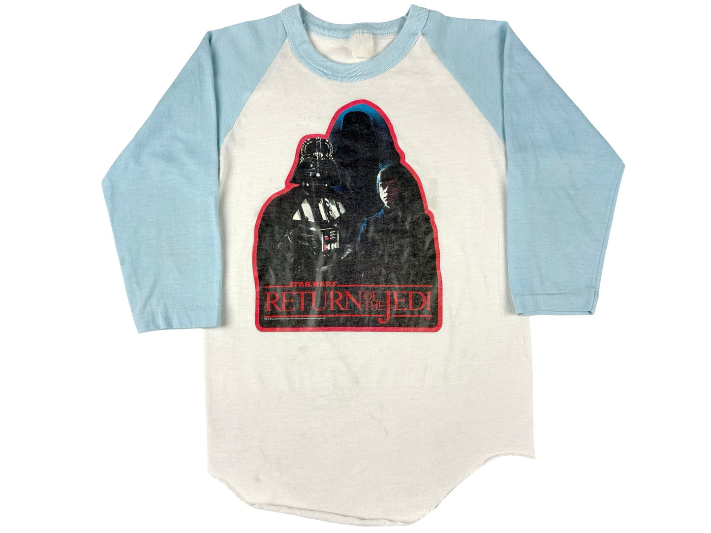 Vintage Star Wars Return of the Jedi Raglan Kids T-Shirt 80s Sci-Fi Science Fiction Movie