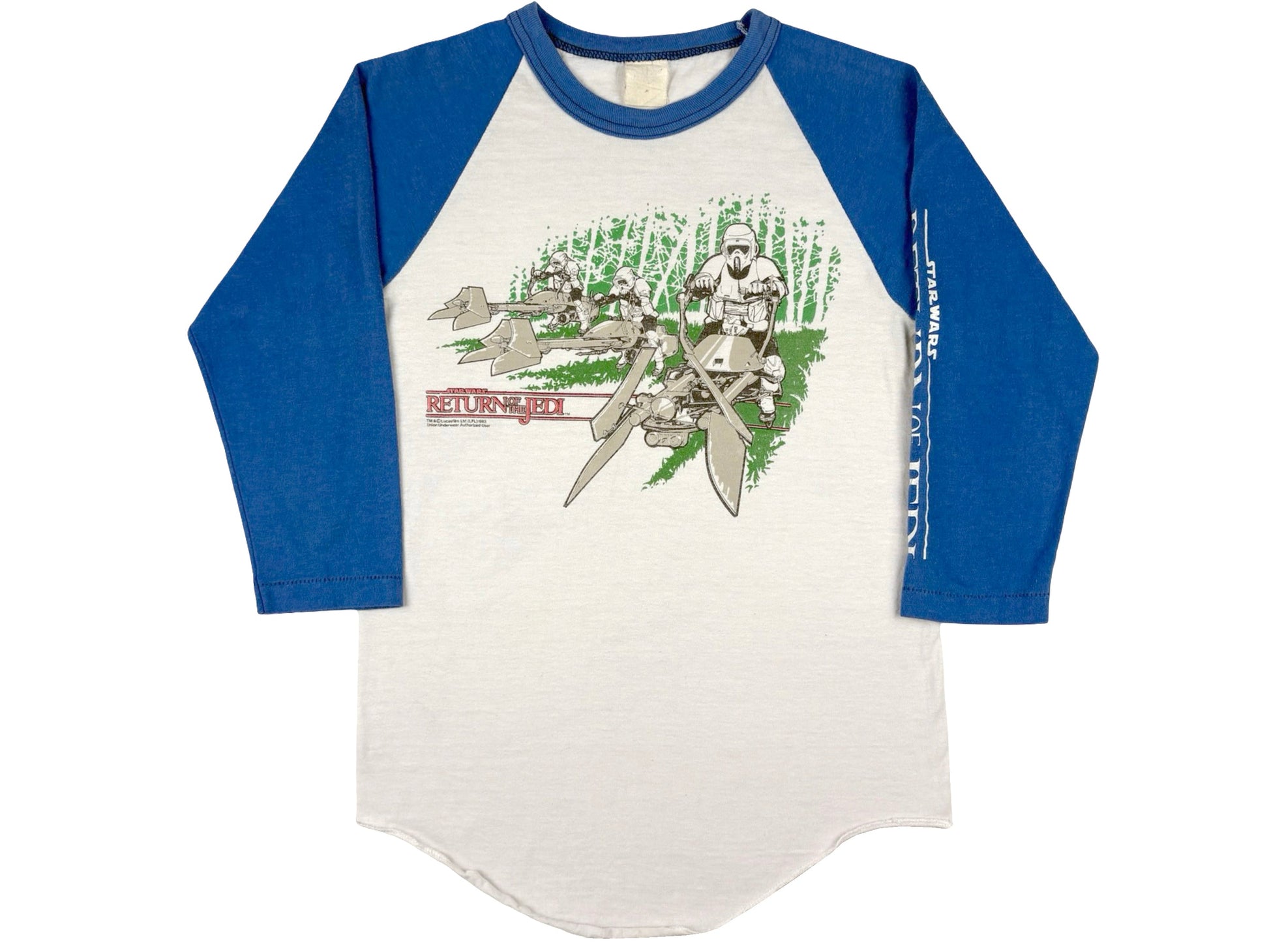 Vintage Star Wars Return of the Jedi Speeder Bikes Raglan T-Shirt