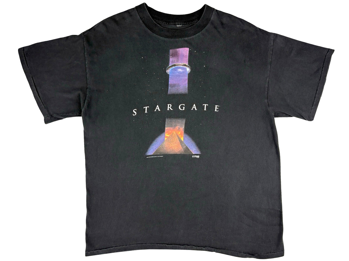Vintage Stargate Movie Black T-Shirt 90s Sci-Fi Science Fiction 