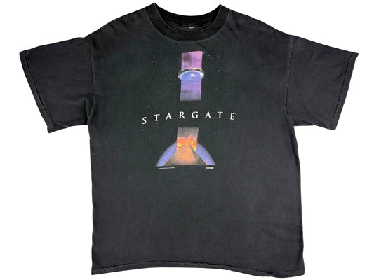 Vintage Stargate Movie Black T-Shirt 90s Sci-Fi Science Fiction 