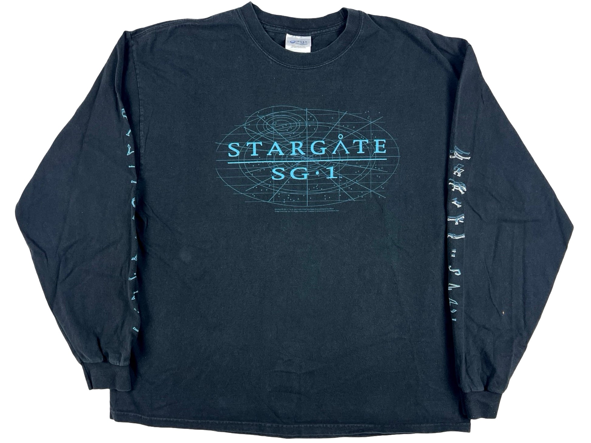 Vintage Stargate SG-1 L/S Black T-Shirt TV Show y2k Sci-Fi Science Fiction