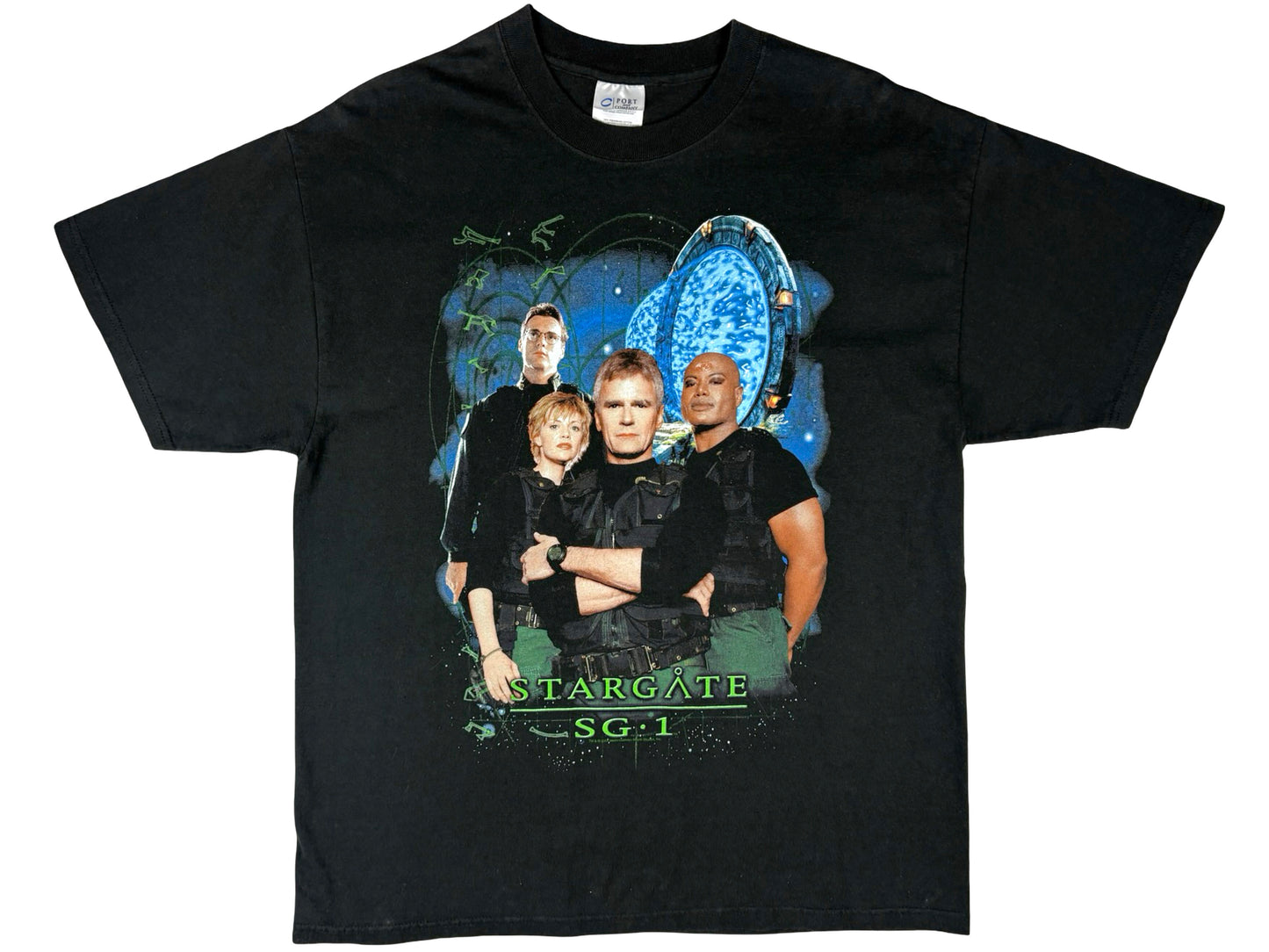 Vintage Stargate SG-1 Black T-Shirt TV SHow Sci-Fi Science Fiction y2k