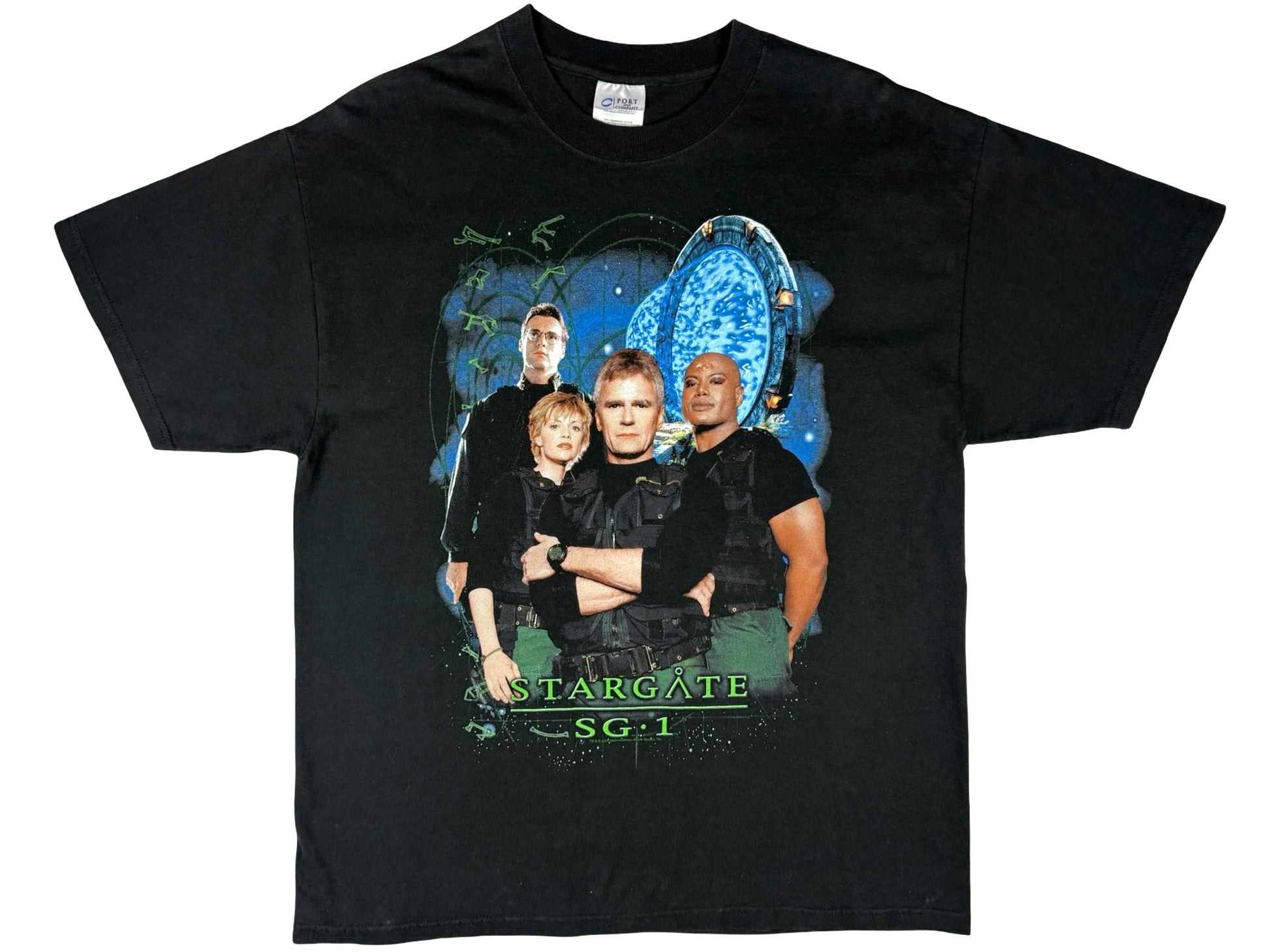 Vintage Stargate SG-1 Black T-Shirt TV SHow Sci-Fi Science Fiction y2k