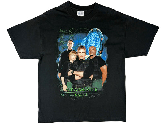 Vintage Stargate SG-1 Black T-Shirt TV SHow Sci-Fi Science Fiction y2k