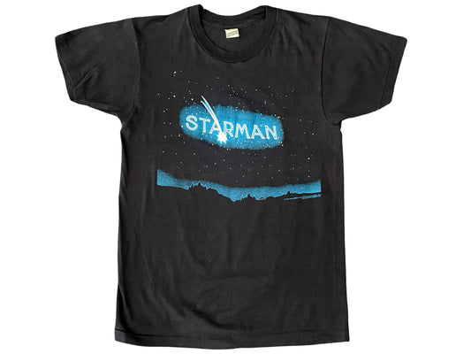 Vintage Starman Movie Black T-Shirt 80s Dci-Fi Science Fiction John Carptenter Jeff Bridges