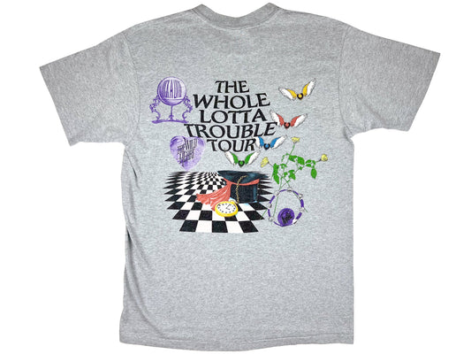 Vintage Stevie Nicks 'Whole Lotta Trouble' 1991 Tour Grey T-Shirt 80s 90s Rock n Roll Fleetwood Mac