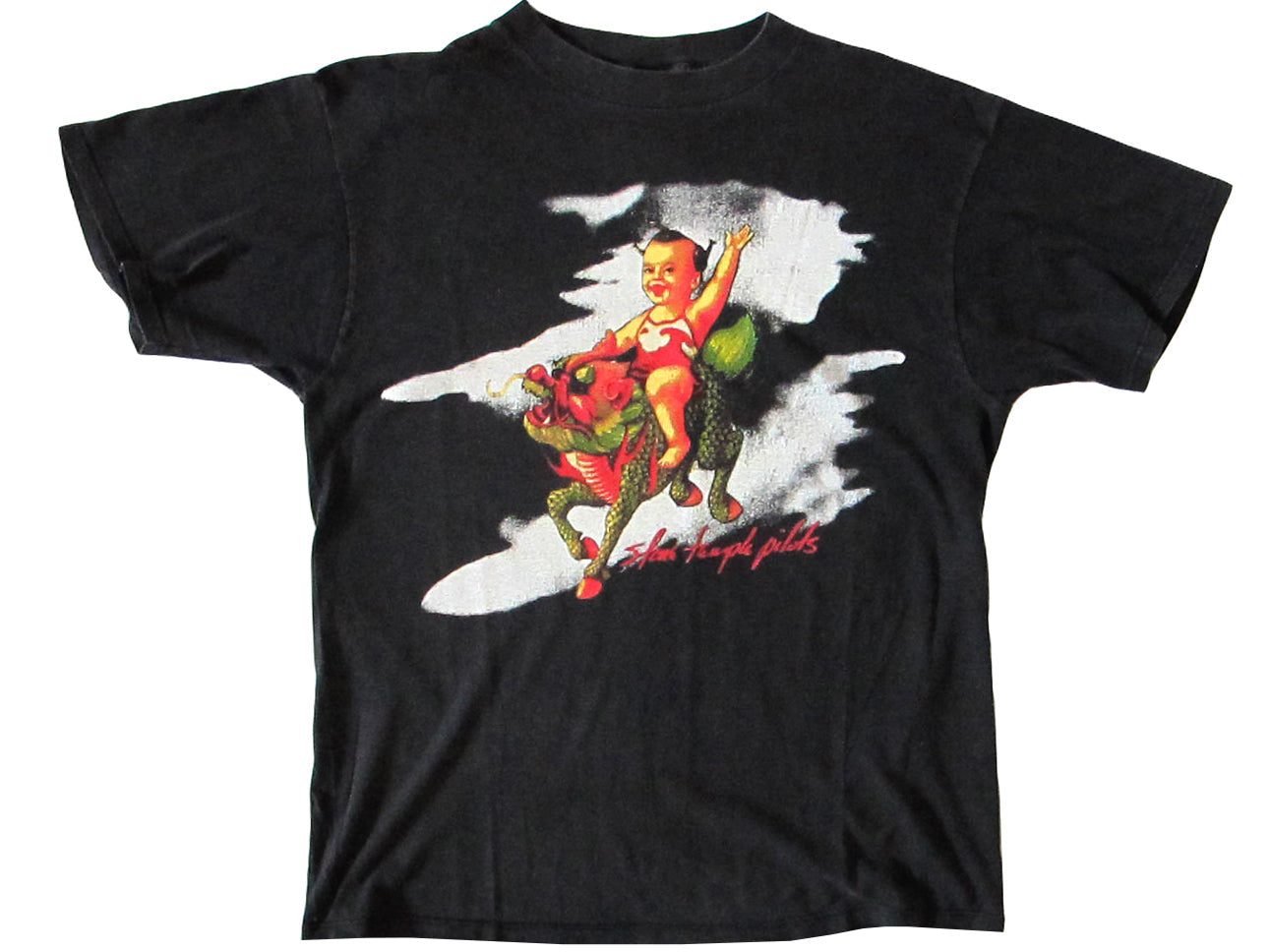 Vintage Stone Temple Pilots 1994 Tour Black T-Shirt 90s Grunge Cherub Dragon