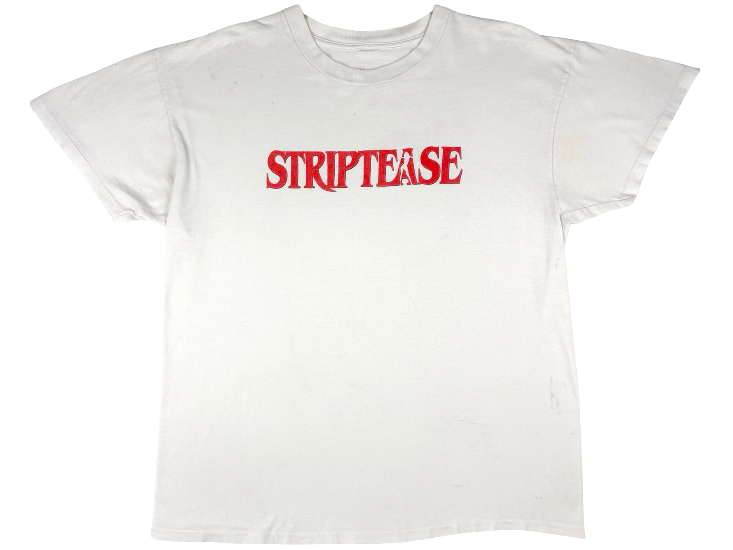 Vintage Striptease Movie White T-Shirt 90s Demi Moore Comedy
