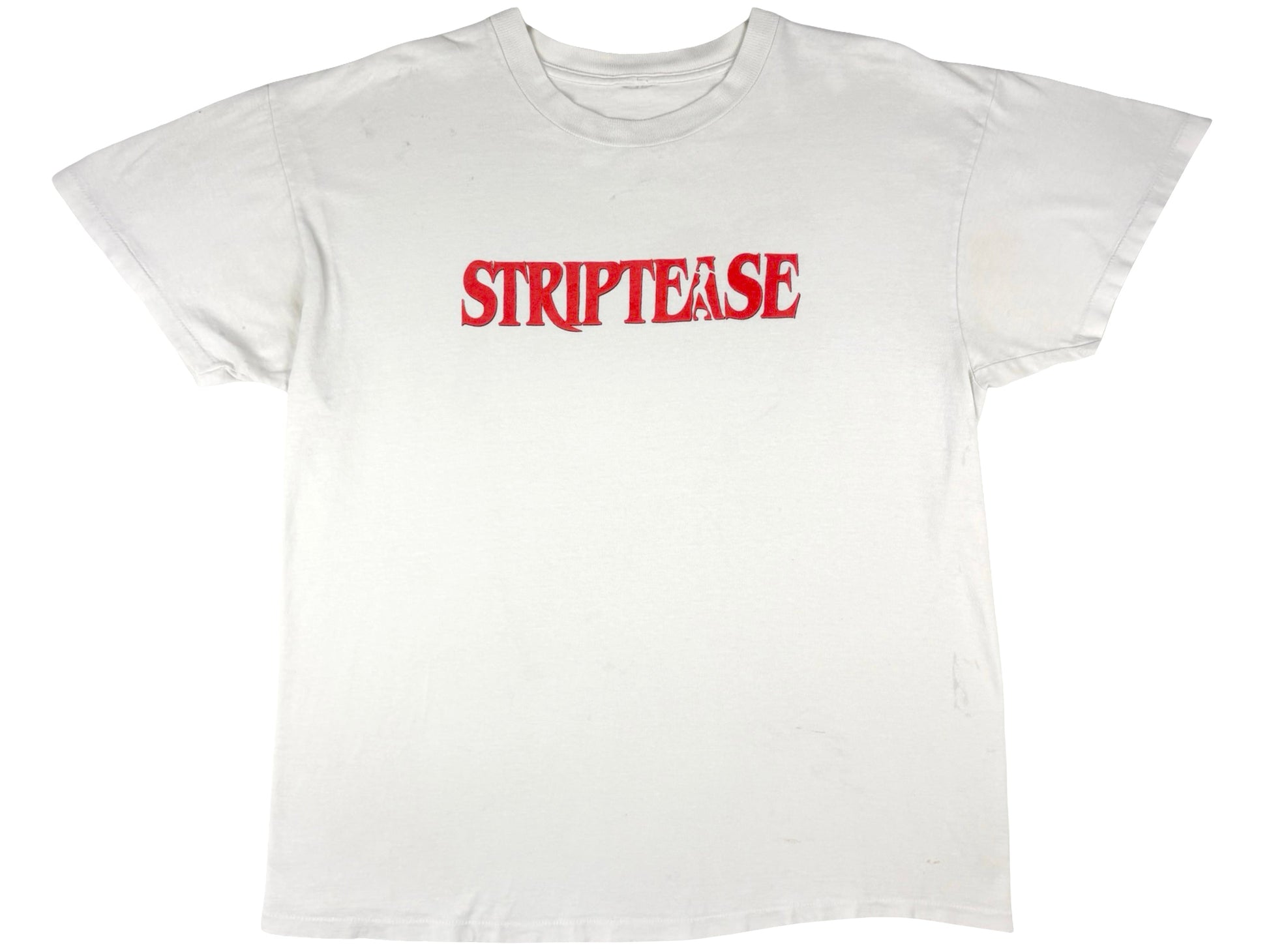 Vintage Striptease Movie White T-Shirt 90s Demi Moore Comedy