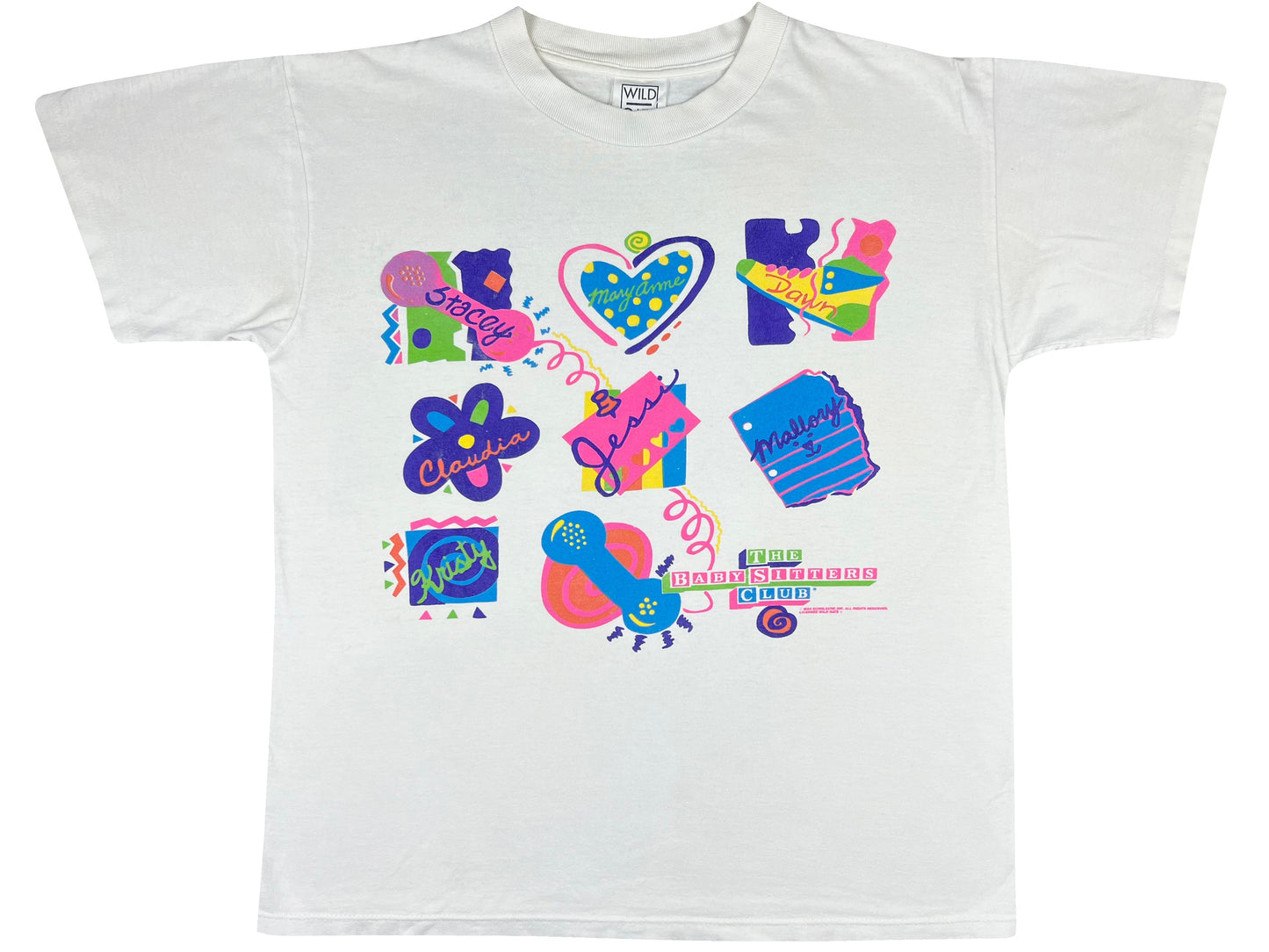Vintage The Babysitters Club Book White T-Shirt 90s 